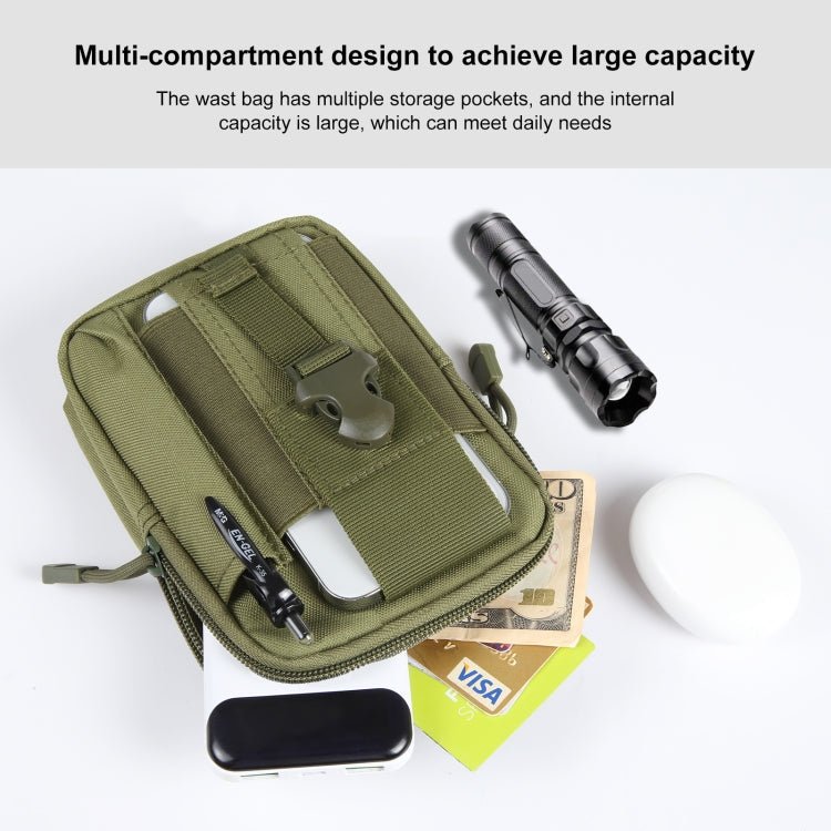 HAWEEL Hiking Belt Waist Bag Outdoor Sport Motorcycle Bag 7.0 inch Phone Pouch (Army Green) - British D'sire