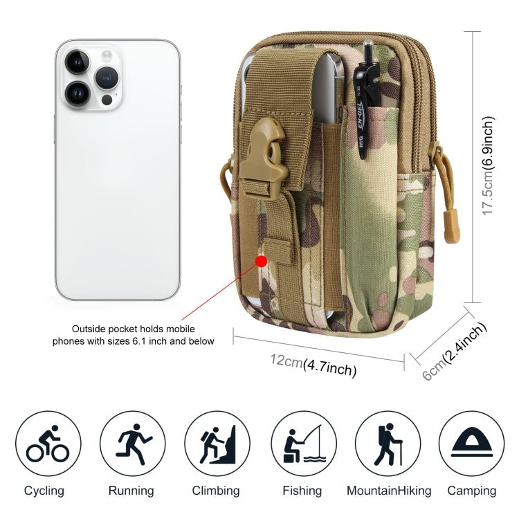 HAWEEL Hiking Belt Waist Bag Outdoor Sport Motorcycle Bag 7.0 inch Phone Pouch (CP Camouflage) - British D'sire