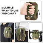 HAWEEL Hiking Belt Waist Bag Outdoor Sport Motorcycle Bag 7.0 inch Phone Pouch (Jungle Camouflage) - British D'sire