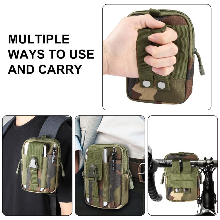 HAWEEL Hiking Belt Waist Bag Outdoor Sport Motorcycle Bag 7.0 inch Phone Pouch (Jungle Camouflage) - British D'sire