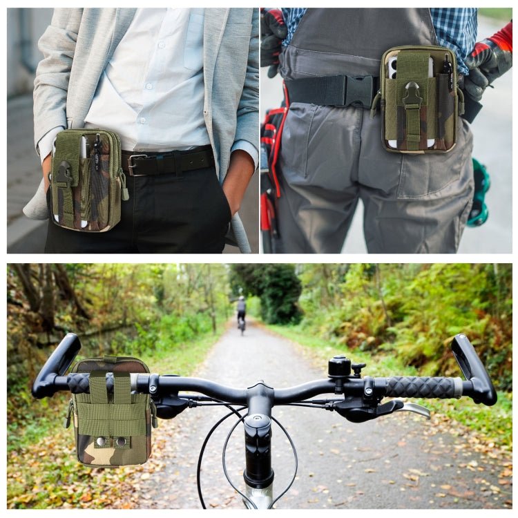 HAWEEL Hiking Belt Waist Bag Outdoor Sport Motorcycle Bag 7.0 inch Phone Pouch (Jungle Camouflage) - British D'sire