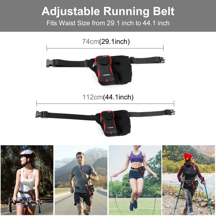 HAWEEL Multi - function Sports Fitness Water Bottle Waist Bag(Red) - British D'sire