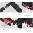 HAWEEL Multi - function Sports Fitness Water Bottle Waist Bag(Red) - British D'sire