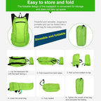 HAWEEL Portable Foldable Waterproof Backpack Folding Bag (Green) - British D'sire