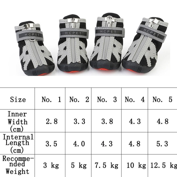 HCPET A1703 Pet Non - Slip Wear - Resistant Shoes Puppy Feet Cover, Size: Number 5(Waterproof Green) - British D'sire