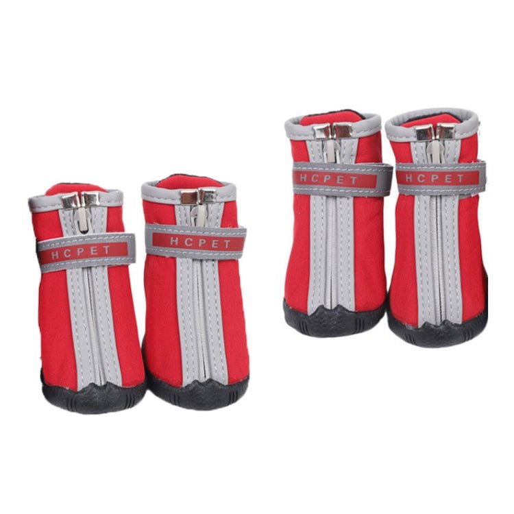 HCPET A1703 Pet Non-Slip Wear-Resistant Shoes Puppy Feet Cover, Size: Number 5(Waterproof Red) Secondary image