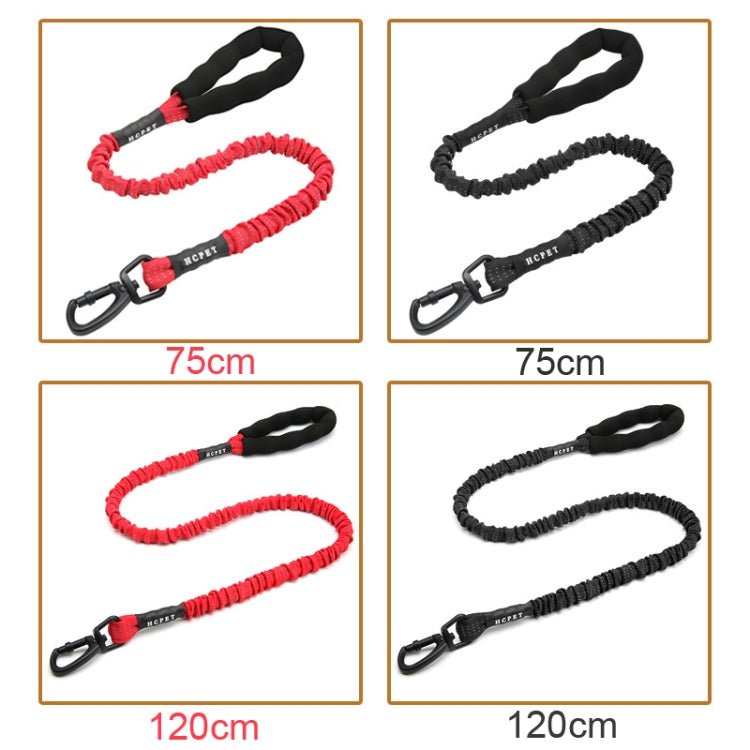 HCPET Dog Traction Rope Pet High - Elastic Explosion - Proof Elastic Rope, Length: 120cm(Black) - British D'sire