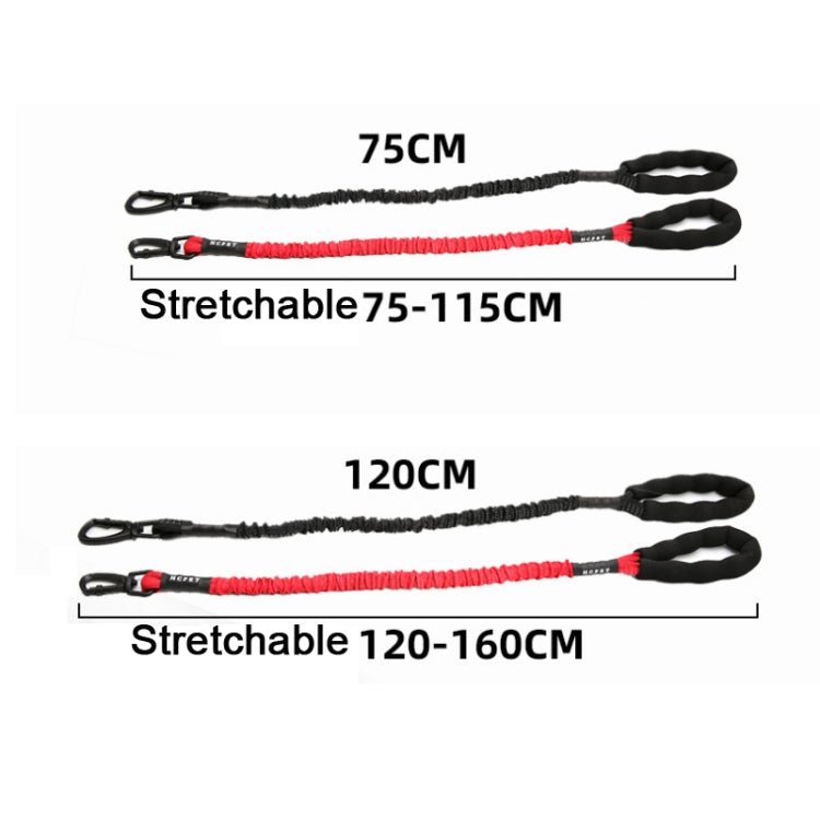 HCPET Dog Traction Rope Pet High - Elastic Explosion - Proof Elastic Rope, Length: 75cm(Black) - British D'sire