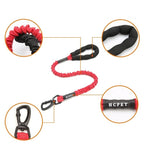 HCPET Dog Traction Rope Pet High - Elastic Explosion - Proof Elastic Rope, Length: 75cm(Black) - British D'sire