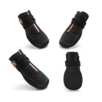 HCPET Non - Slip Wear - Resistant Pet Shoes Four Seasons Breathable Dog Shoes, Size: 3(Black) - British D'sire