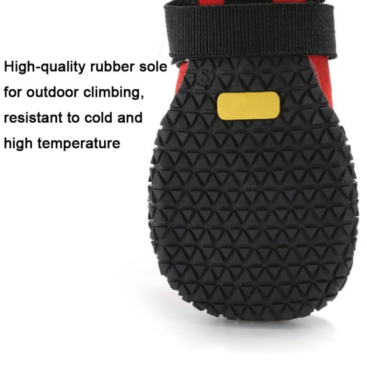 HCPET Non - Slip Wear - Resistant Pet Shoes Four Seasons Breathable Dog Shoes, Size: 6(Black) - British D'sire