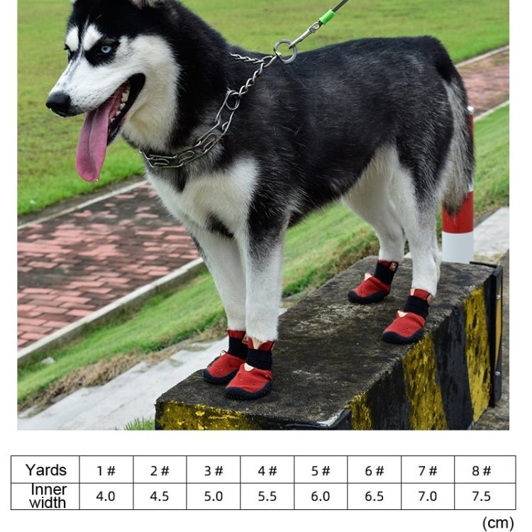 HCPET Non - Slip Wear - Resistant Pet Shoes Four Seasons Breathable Dog Shoes, Size: 6(Black) - British D'sire