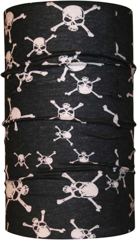HeadLOOP multifunctional scarf black kids skull pirate bandana headscarf microfibre - British D'sire