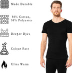 Heatwave® Pack of 2 Men's Thermal T Shirt, Warm Underwear Baselayer, S M L XL XXL Thermals - Thermal Sets - British D'sire