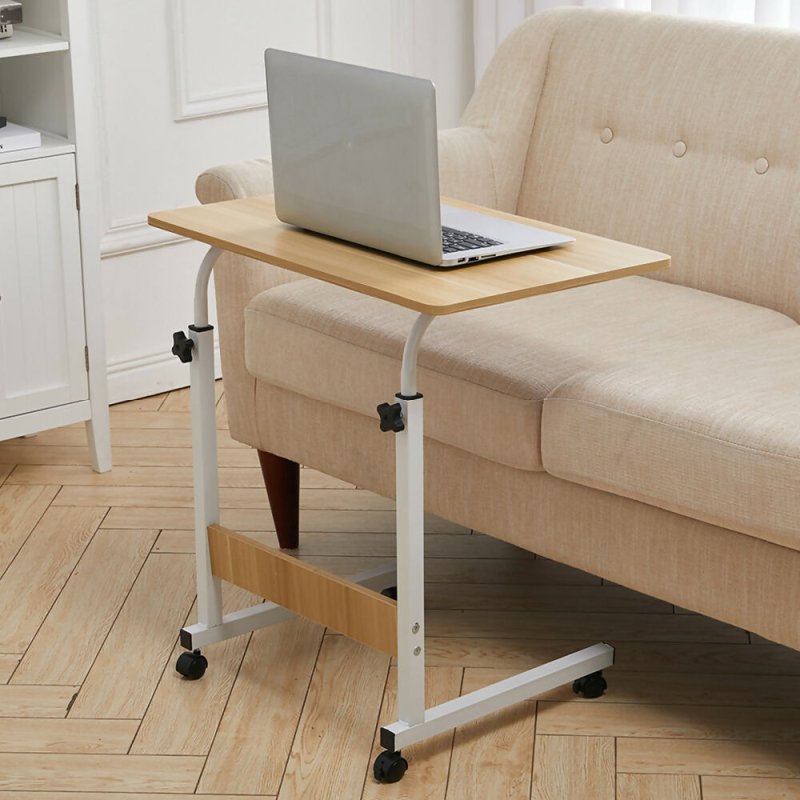 Height Adjustable Mobile Table Overbed Desk with Wheels - Table - British D'sire Main image