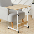 Height Adjustable Mobile Table Overbed Desk with Wheels - Table - British D'sire