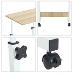 Height Adjustable Mobile Table Overbed Desk with Wheels - Table - British D'sire