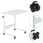 Height Adjustable Mobile Table Overbed Desk with Wheels - Table - British D'sire