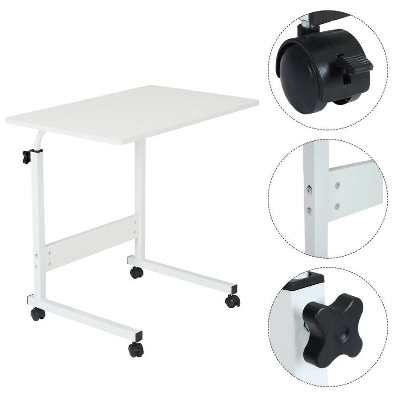 Height Adjustable Mobile Table Overbed Desk with Wheels - Table - British D'sire