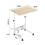 Height Adjustable Mobile Table Overbed Desk with Wheels - Table - British D'sire