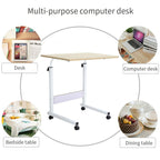 Height Adjustable Mobile Table Overbed Desk with Wheels - Table - British D'sire