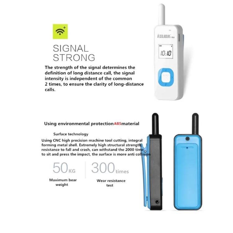 HELIDA T - M1 Mini Portable Rechargeable Two - Way Radio 22 Channels Compact Walkie Talkie EU Plug White - British D'sire