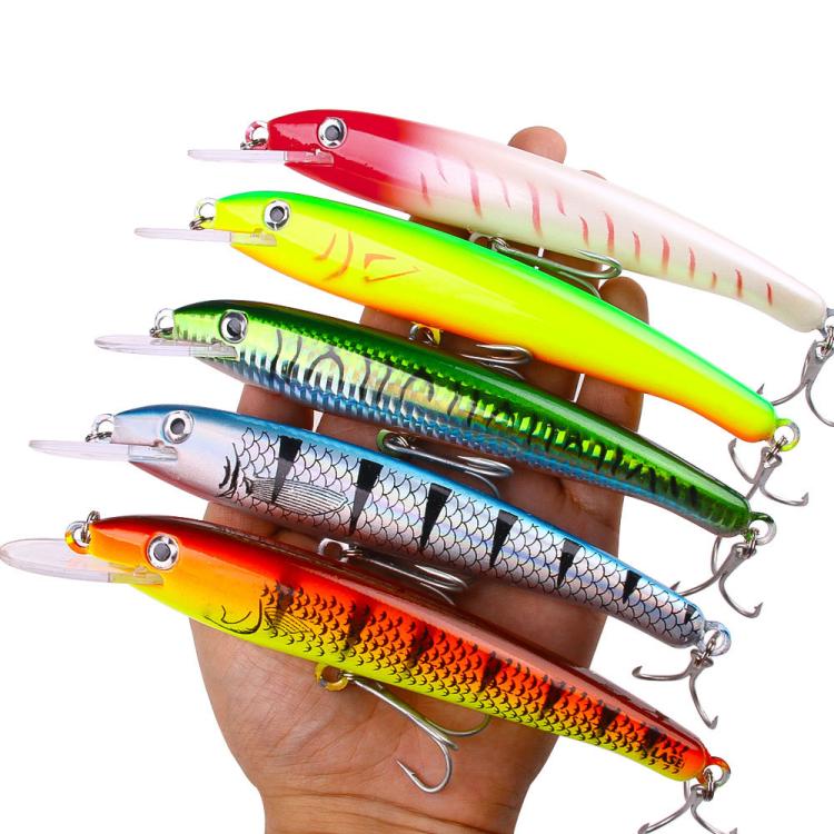 HENGJIA MI226 19cm 44g Deep Diving Mino False Bait Fishing Bionic Road Lure, Color: No.4 - British D'sire