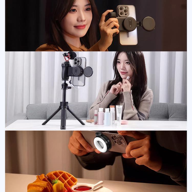 HEPAIL AC74 Magsafe Magnetic Smartphone Light Portable Handheld Selfie Light(White) - British D'sire