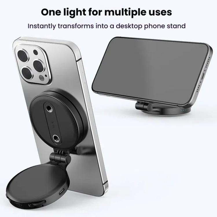 HEPAIL AC74 Magsafe Magnetic Smartphone Light Portable Handheld Selfie Light(White) - British D'sire