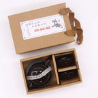 Herbal Black Glaze Teapot Set - Pot & Two Cups - Herbal Teapot Set - British D'sire