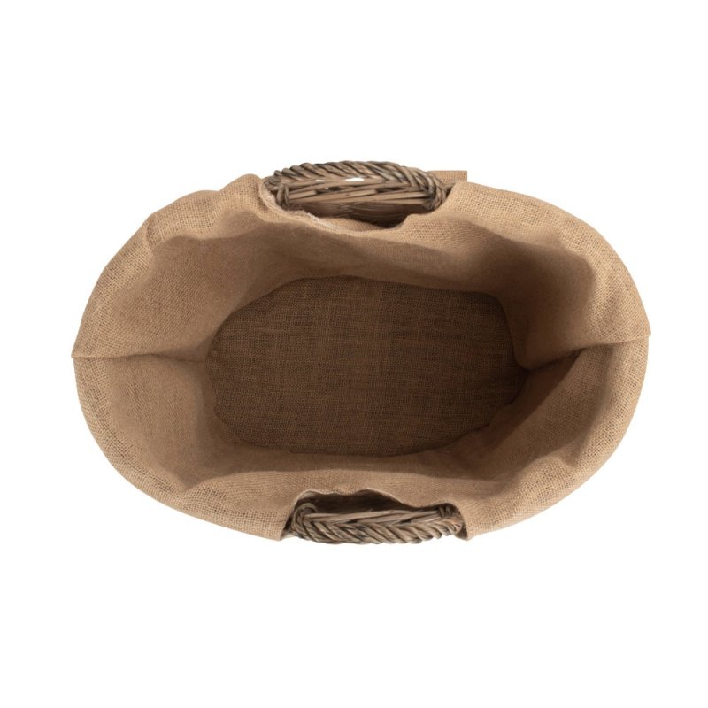 Hessian Lined Oval Log and Storage Basket - Log Baskets - British D'sire