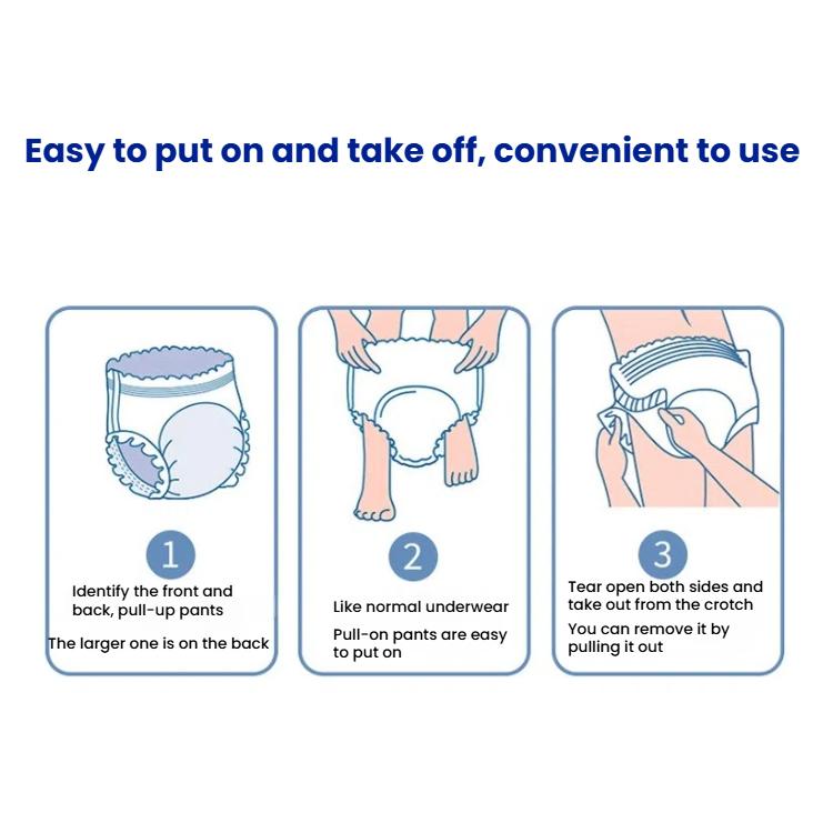 Hexibao Underwear Style Adult Diapers, Size: Thickened L 11pcs - British D'sire