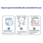 Hexibao Underwear Style Adult Diapers, Size: Thickened L 44pcs - British D'sire