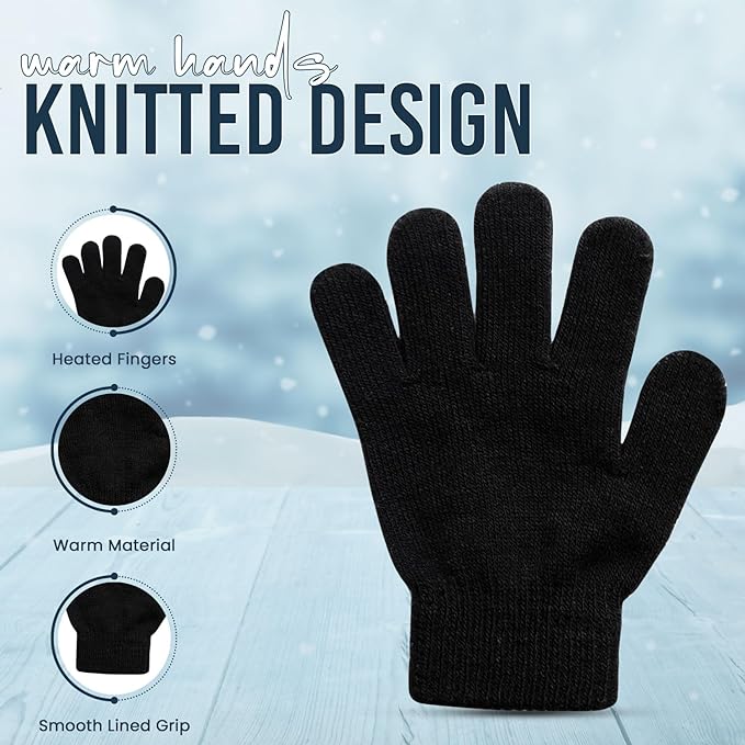 Hifen® 12‑Pack Kids Magic Gloves – Stretchy Thermal (One Size) Secondary image