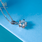 High quality jewellery necklace pure 925 sterling silver moissanite necklace fashion jewellery pendent necklace for women - Necklaces & Pendants - British D'sire
