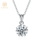 High quality jewellery necklace pure 925 sterling silver moissanite necklace fashion jewellery pendent necklace for women - Necklaces & Pendants - British D'sire