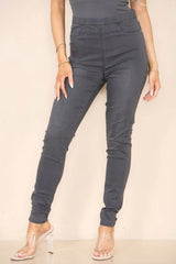 High Waist Jeggings - Jeans - British D'sire