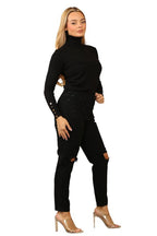 High - Waisted Distressed Mom Jeans – Black - Jeans - British D'sire