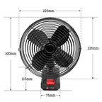 HILDA Portable Powerful Fan Outdoor Hair Dryer, With EU Plug Adaptor, Style: 6 inch With 2 Battery (3000mAh) - British D'sire