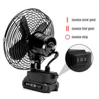HILDA Portable Powerful Fan Outdoor Hair Dryer, With EU Plug Adaptor, Style: 6 inch With 2 Battery (3000mAh) - British D'sire