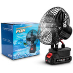 HILDA Portable Powerful Fan Outdoor Hair Dryer, With US Plug Adaptor, Style: 8 inch With 2 Battery(3000mAh) - British D'sire