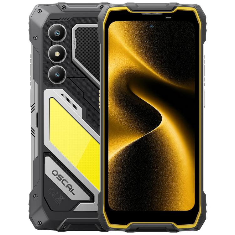 [HK Warehouse] Blackview Oscal Pilot 5 5G Rugged Phone, 8GB+256GB, 6.67 inch Android 16 UMS9620 T8100 Octa Core, Network: 5G, OTG, NFC (Yellow) - British D'sire