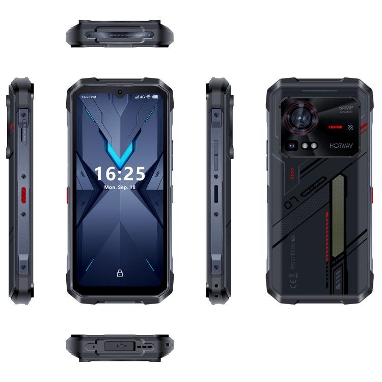 HOTWAV Hyper 7 Rugged Phone, 8GB+256GB, 10800mAh, 6.6 inch Android 14 MediaTek Dimensity 7050 5G, Network: 5G, OTG, NFC (Black) Secondary image
