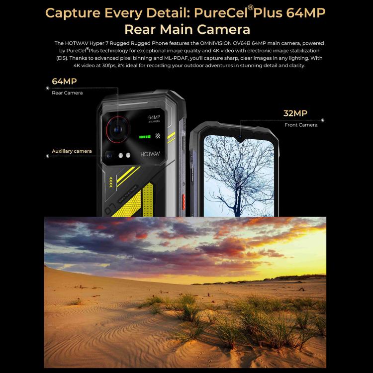 [HK Warehouse] HOTWAV Hyper 7 Rugged Phone, 8GB+256GB, 10800mAh, 6.6 inch Android 14 MediaTek Dimensity 7050 5G, Network: 5G, OTG, NFC (Black) - British D'sire