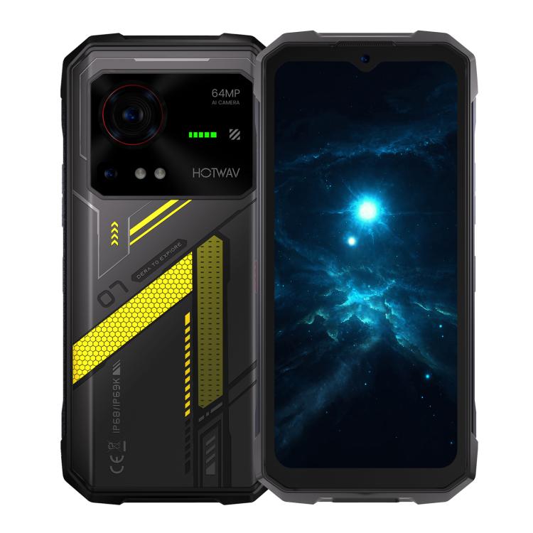[HK Warehouse] HOTWAV Hyper 7 Rugged Phone, 8GB+256GB, 10800mAh, 6.6 inch Android 14 MediaTek Dimensity 7050 5G, Network: 5G, OTG, NFC (Punk Yellow) - British D'sire Main image