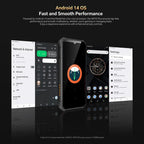 [HK Warehouse] Oukitel WP23 Plus Rugged Phone, 8GB+256GB, 6.52 inch Android 14.0Unisoc T606 Octa - core, NFC, OTG, Network: 4G (Black) - British D'sire