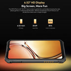 [HK Warehouse] Oukitel WP23 Plus Rugged Phone, 8GB+256GB, 6.52 inch Android 14.0Unisoc T606 Octa - core, NFC, OTG, Network: 4G (Black) - British D'sire