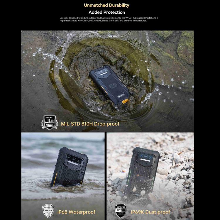 [HK Warehouse] Oukitel WP23 Plus Rugged Phone, 8GB+256GB, 6.52 inch Android 14.0Unisoc T606 Octa - core, NFC, OTG, Network: 4G (Orange) - British D'sire