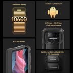 [HK Warehouse] Oukitel WP23 Plus Rugged Phone, 8GB+256GB, 6.52 inch Android 14.0Unisoc T606 Octa - core, NFC, OTG, Network: 4G (Orange) - British D'sire
