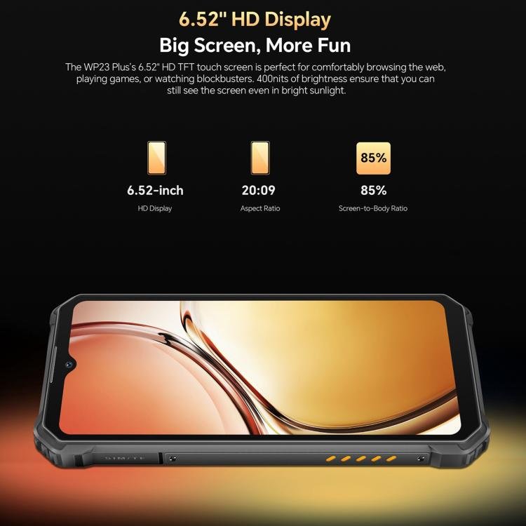 [HK Warehouse] Oukitel WP23 Plus Rugged Phone, 8GB+256GB, 6.52 inch Android 14.0Unisoc T606 Octa - core, NFC, OTG, Network: 4G (Orange) - British D'sire